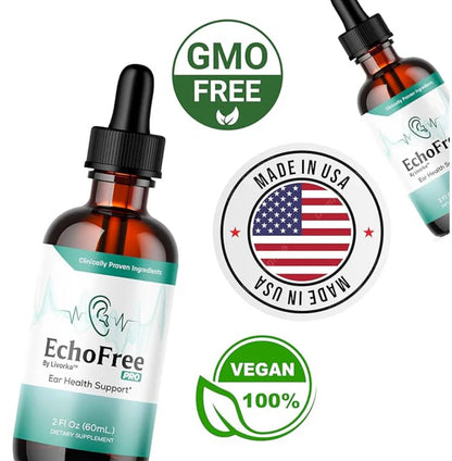 EchoFree PRO | Gotas Líquidas para Audición, Claridad y Salud del Oído Interno