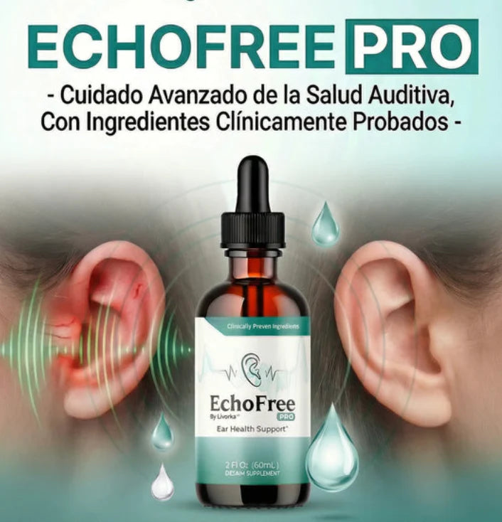 EchoFree PRO | Gotas Líquidas para Audición, Claridad y Salud del Oído Interno