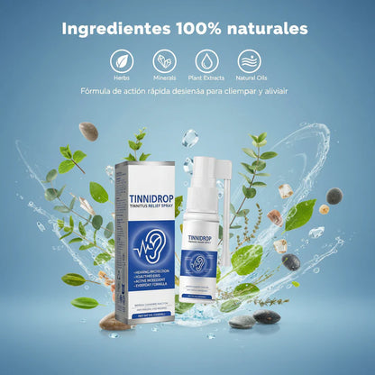 TINNIDROP - Spray Natural para Alivio de Tinnitus y Limpieza Auditiva
