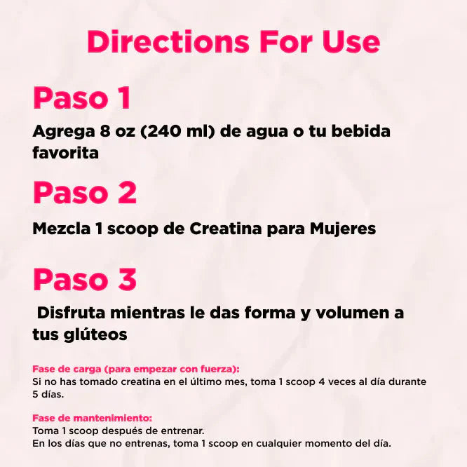 Fórmula Especial para Aumentar Glúteos | Creatina Monohidratada