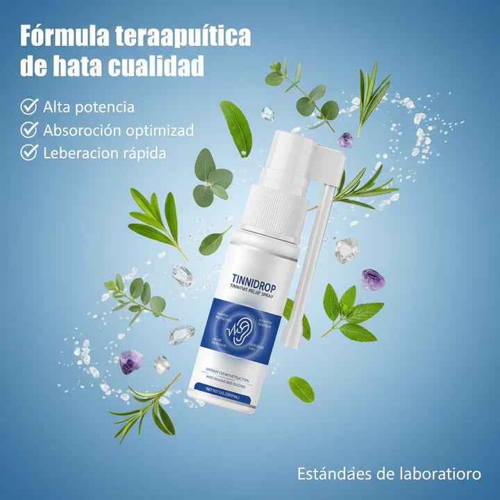 TINNIDROP - Spray Natural para Alivio de Tinnitus y Limpieza Auditiva