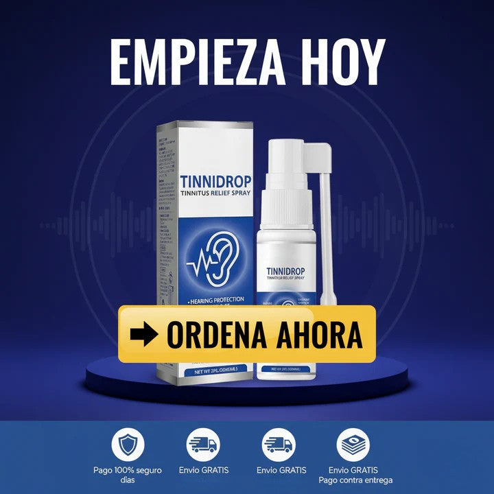 TINNIDROP - Spray Natural para Alivio de Tinnitus y Limpieza Auditiva
