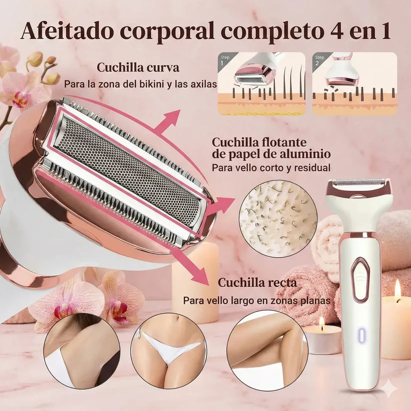 Afeitadora 4 en 1 Corporal Recargable