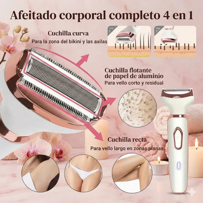 Afeitadora 4 en 1 Corporal Recargable