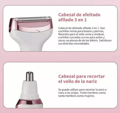 Afeitadora 4 en 1 Corporal Recargable