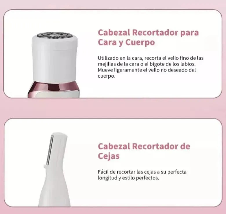 Afeitadora 4 en 1 Corporal Recargable